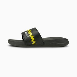 Puma x PEANUTS Popcat 20 Kinder Sandalen Schwarz (375826-01)
