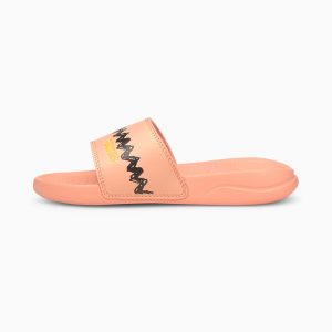 Puma x PEANUTS Popcat 20 Kinder Sandalen Schwarz (375826-02)