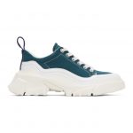 MCQ Green and White Orbyt Basketball Sneakers (652437R2744)