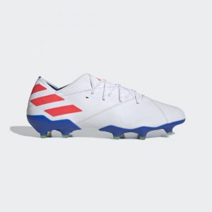 adidas Nemeziz Messi 19.1 Firm Ground Cleat White Solar Red Football Blue