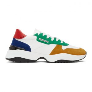 Dsquared2 White and Green D24 Sneakers (SNM0093 – 01504118)