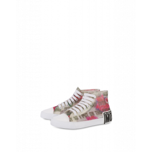 Moschino High Sneakers Slogan & Flowers (POLMA15452G1CMX010A)