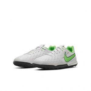Nike Jr. Tiempo Legend 8 Academy TF Fußballschuh für Kunstrasen für jüngere/ältere Grau (AT5736-030)