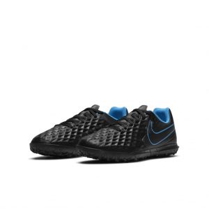 Nike Jr. Tiempo Legend 8 Club TF Fußballschuh für Kunstrasen für jüngere Schwarz (AT5883-090)