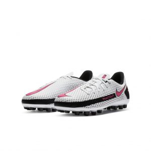 Nike Jr. Phantom GT Academy AG Fußballschuh für Kunstrasen für jüngere/ältere Weiß (CK8475-160)