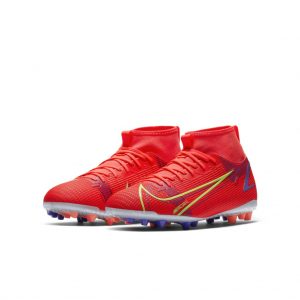 Nike Jr. Mercurial Superfly 8 Academy AG Fußballschuh für Kunstrasen für jüngere/ältere Rot (CV0732-600)