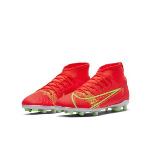 Nike Jr. Mercurial Superfly 8 Club MG Fußballschuh für verschiedene Böden für jüngere/ältere Rot (CV0790-600)