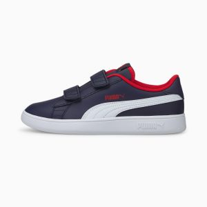 Puma Smash v2 Leder Kinder Weiß (365173-13)
