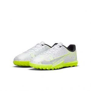 Nike Jr. Mercurial Vapor 14 Academy TF Turf-Fußballschuh für jüngere/ältere Weiß (CV0822-107)