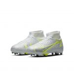 Nike Jr. Mercurial Superfly 8 Academy MG Fußballschuh für verschiedene Böden für jüngere/ältere Weiß (CV1127-107)