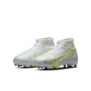 Nike Jr. Mercurial Superfly 8 Academy MG Fußballschuh für verschiedene Böden für jüngere/ältere Weiß (CV1127-107)