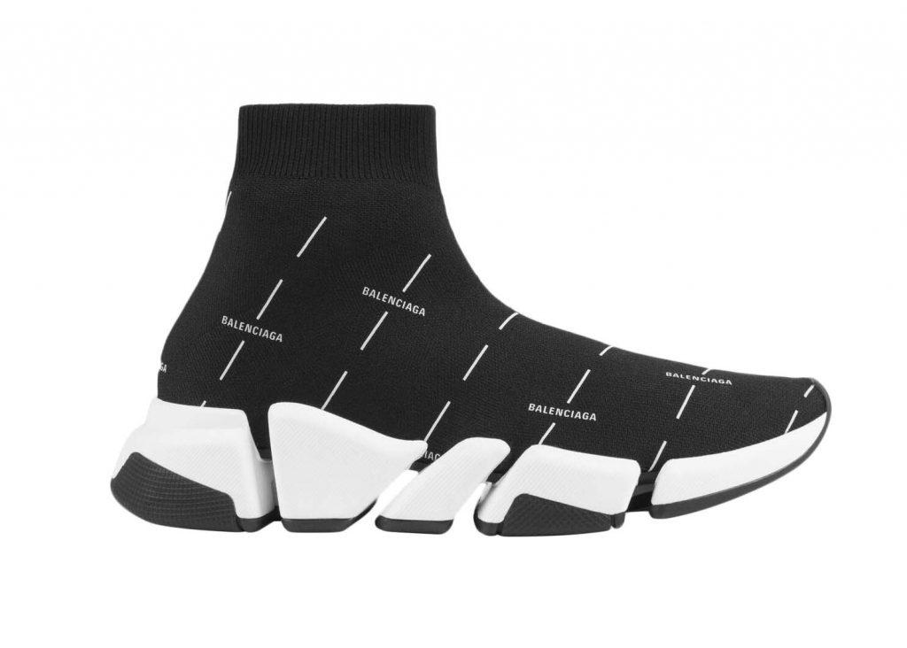 Balenciaga Speed 2.0 Black White Logo (W)