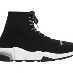 Balenciaga Speed Lace Up Clear Sole Black White (W)