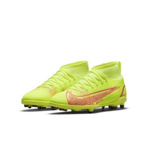 Nike Jr. Mercurial Superfly 8 Club MG Fußballschuh für verschiedene Böden für jüngere/ältere Gelb (CV0790-760)