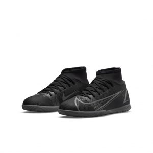 Nike Jr. Mercurial Superfly 8 Club IC Fußballschuh für Hallen- und Hartplätze für jüngere/ältere Schwarz (CV0792-004)