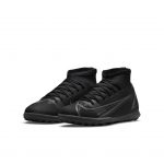 Nike Jr. Mercurial Superfly 8 Club TF Fußballschuh für Kunstrasen für jüngere/ältere Schwarz (CV0795-004)
