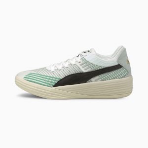 Puma Clyde All-Pro Coast 2 Coast Basketballschuhe Weiß/Grün (195124-01)