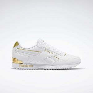 Reebok Royal Glide Ripple Clip White / White / Gold Metallic (G55757)