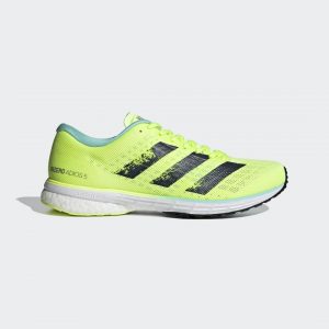 adidas Adizero Adios 5 Laufschuh Hi-Res Yellow / Crew Navy / Clear Aqua (H68736)
