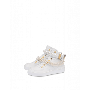 Moschino High Sneakers Aus Kalbsleder Pearls (POLMA15533G0DMF0100)