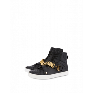 Moschino High Sneakers Kalbsleder Logo Lettering (POLMB15152G1DGA0000)