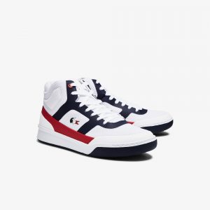 Lacoste Herren Sneakers EXPLORATEUR French Sporting Spirit Edition – White, Navy & Red Size 39.5 Weiss (39CMA0115-407)