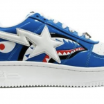 A Bathing Ape Bapesta Low Color Block Shark Blue