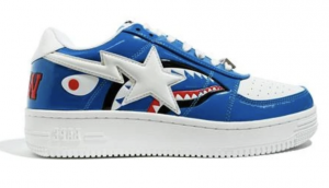 A Bathing Ape Bapesta Low Color Block Shark Blue