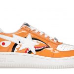 A Bathing Ape Bapesta Low Color Block Shark Orange