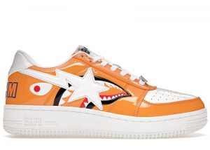 A Bathing Ape Bapesta Low Color Block Shark Orange
