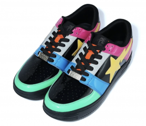 A Bathing Ape Bapesta Low Crazy Black