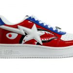 A Bathing Ape Bapesta M2 20th Anniversary Patent Red