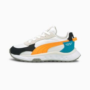 Puma Wild Rider Rollin‘ für Kinder  Weiß/Orange (382029-04)