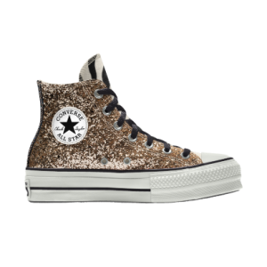 Converse Custom Glitter Platform Chuck Taylor All Star High Top Gold, White Gold/ White (570626CHO20_goldzebra)