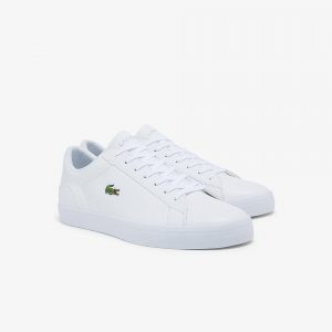 Lacoste Lerond-sneaker heren van leer en synthetische stof – White Size 44.5 Weiss (41CMA0017-21G)