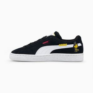 Puma x PEANUTS Suede Classic XXI Jugend Schwarz/Weiß (380933-01)