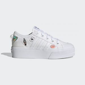 adidas NIZZA PLATFORM J Cloud White / Cloud White / Cloud White (FY2531)