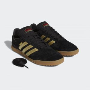 adidas Busenitz Indoor Super Schuh Core Black / Gold Metallic / Scarlet (GZ8481)