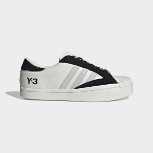 Y-3 White and Black Yohji Star Sneakers (H02579)