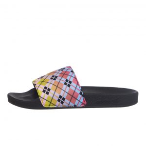 adidas Adilette Core Black / True Pink / Acid Yellow (GW6091)