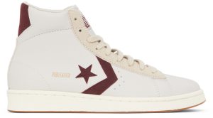 Converse Pro Leather Hi White / Deep Bordaeux / String (171606C)