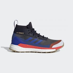 adidas TERREX Free Hiker GORE-TEX Wanderschuh Grey Six / Bold Blue / Legend Ink (FZ3368)