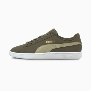 Puma Smash v2 Buck Gold/Grün/Lila (365160-47)