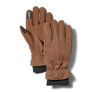 Timberland Lederhandschuhe Mit Strickbündchen Braun (A1F5B932)