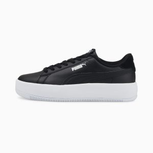 Puma Lily Platform Damen zum Schnüren  Schwarz/Weiß (384617-02)