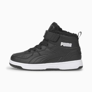 Puma Rebound Joy Fur Kinder  Schwarz/Weiß (375479-01)