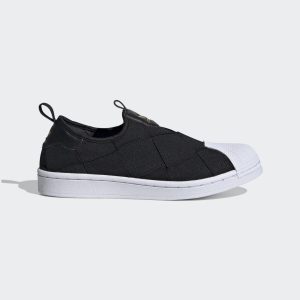 adidas Superstar Slip-On Core Black Cloud White Pink (W)