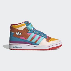 adidas Forum Mid Schuh Team Colleg Gold / Pulse Aqua / Pink Tint (GV7673)