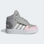 adidas Hoops 2.0 Mid Schuh Grey Two / Cloud White / Clear Pink (GZ7779)