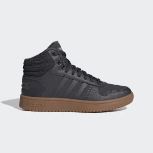 adidas Hoops 2.0 Mid Schuh Carbon / Carbon / Gold Metallic (GZ8040)